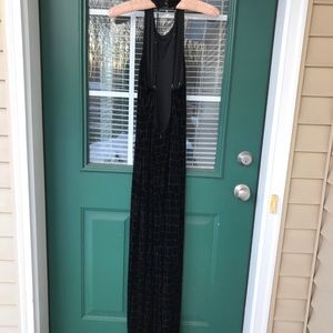 Vintage Jessica McClintock Black Velvet Dress - 12